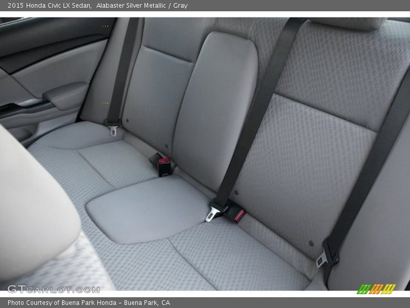 Alabaster Silver Metallic / Gray 2015 Honda Civic LX Sedan