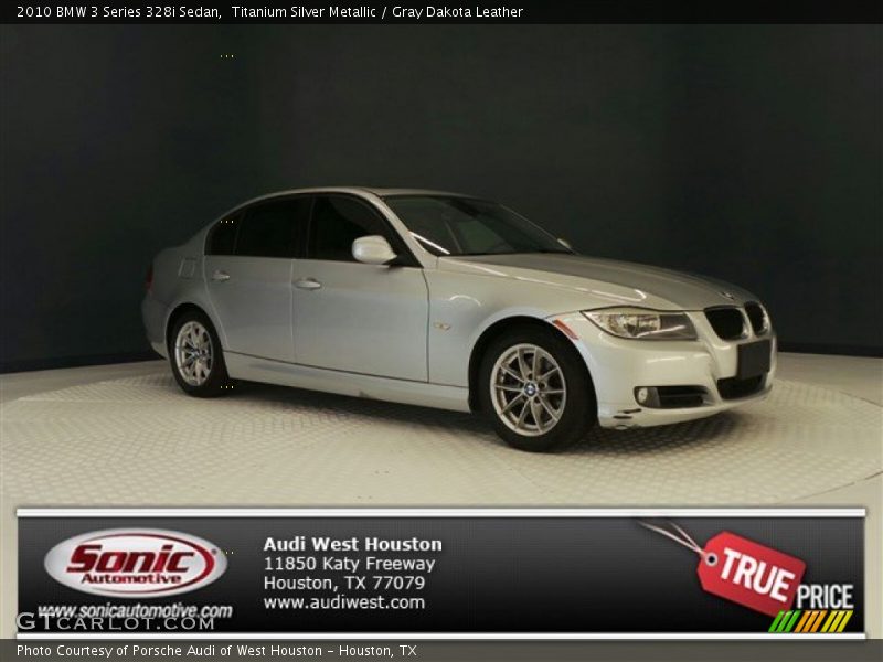 Titanium Silver Metallic / Gray Dakota Leather 2010 BMW 3 Series 328i Sedan