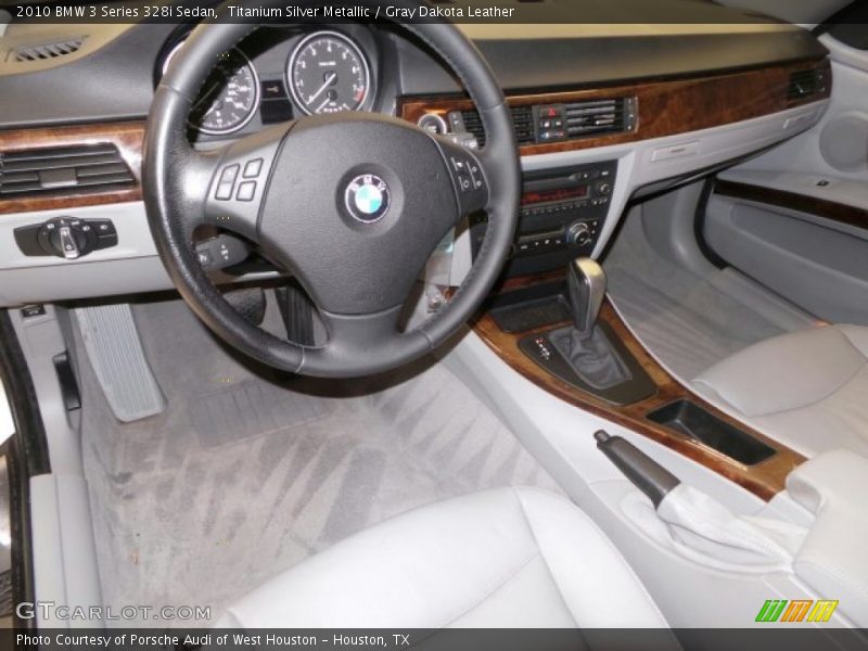 Titanium Silver Metallic / Gray Dakota Leather 2010 BMW 3 Series 328i Sedan