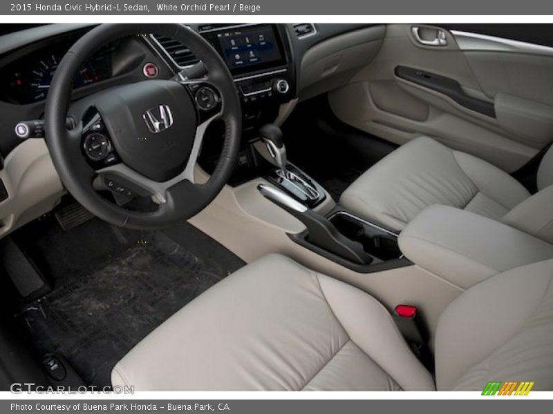  2015 Civic Hybrid-L Sedan Beige Interior