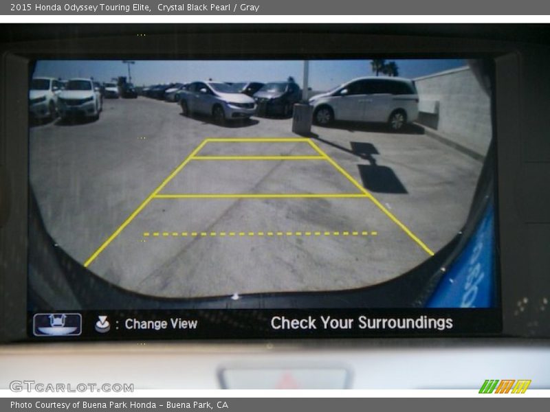 Crystal Black Pearl / Gray 2015 Honda Odyssey Touring Elite