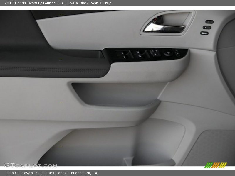 Crystal Black Pearl / Gray 2015 Honda Odyssey Touring Elite