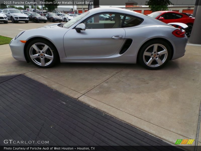 Rhodium Silver Metallic / Luxor Beige 2015 Porsche Cayman