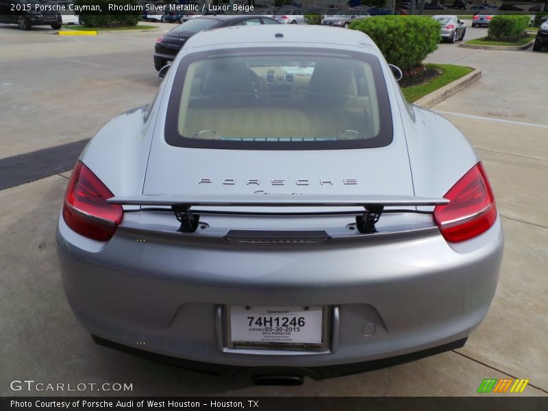 Rhodium Silver Metallic / Luxor Beige 2015 Porsche Cayman