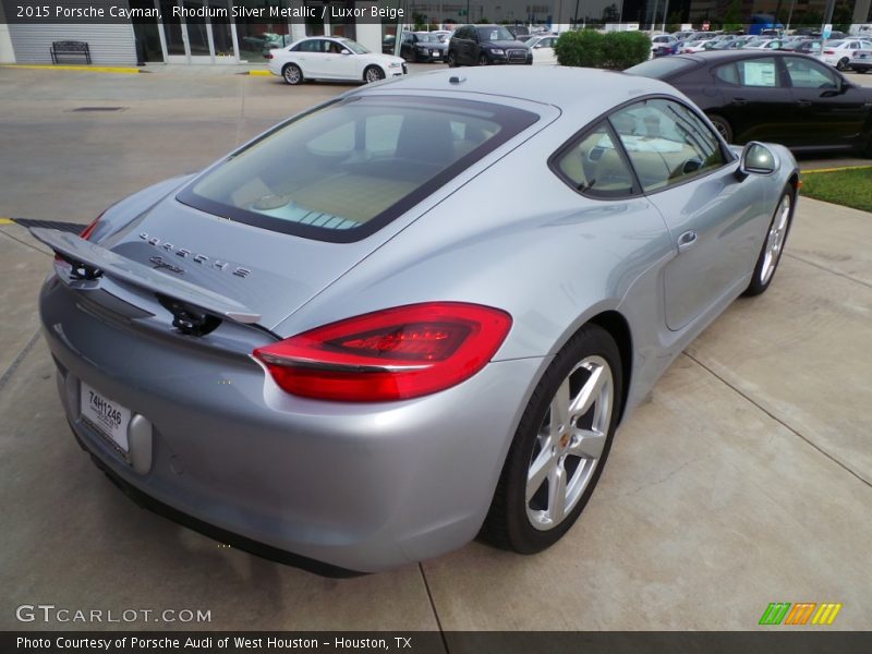 Rhodium Silver Metallic / Luxor Beige 2015 Porsche Cayman