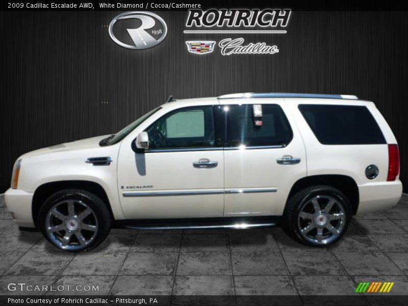 White Diamond / Cocoa/Cashmere 2009 Cadillac Escalade AWD