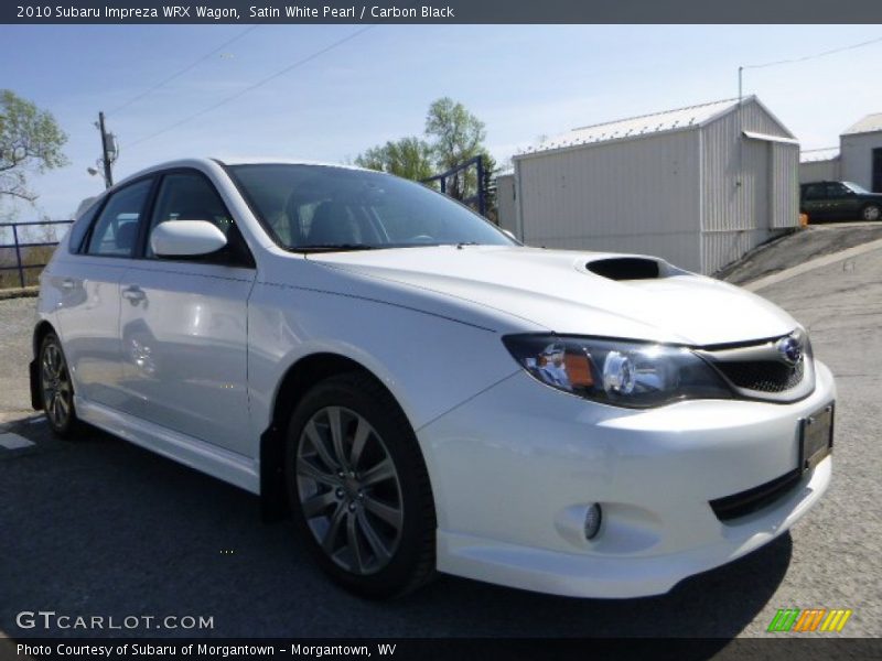 Satin White Pearl / Carbon Black 2010 Subaru Impreza WRX Wagon