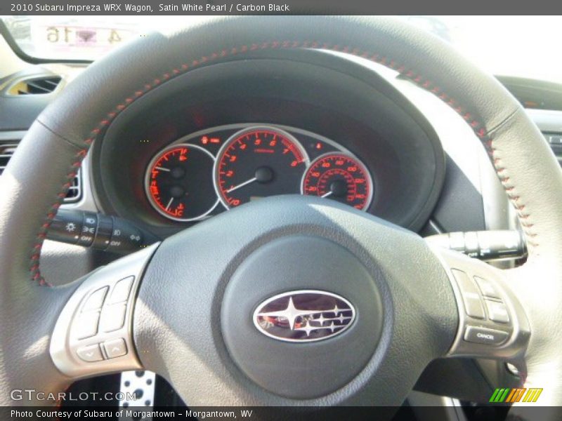 Satin White Pearl / Carbon Black 2010 Subaru Impreza WRX Wagon