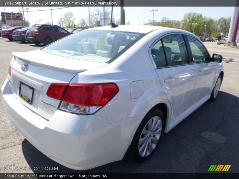 Satin White Pearl / Warm Ivory 2012 Subaru Legacy 2.5i Limited