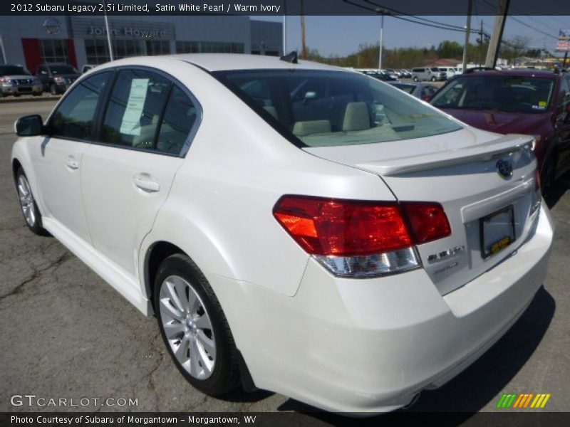 Satin White Pearl / Warm Ivory 2012 Subaru Legacy 2.5i Limited