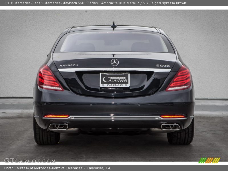 Anthracite Blue Metallic / Silk Beige/Espresso Brown 2016 Mercedes-Benz S Mercedes-Maybach S600 Sedan