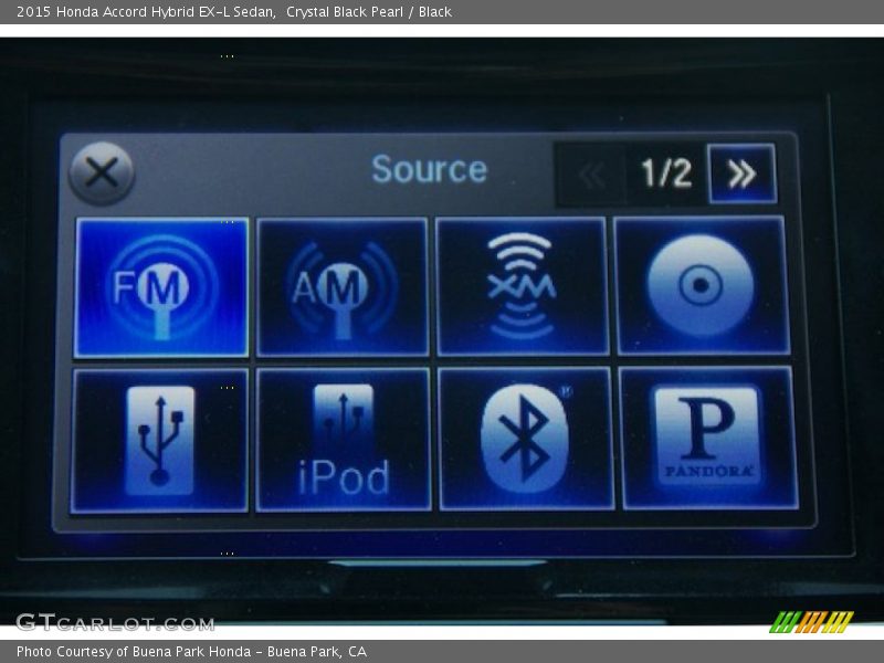 Crystal Black Pearl / Black 2015 Honda Accord Hybrid EX-L Sedan