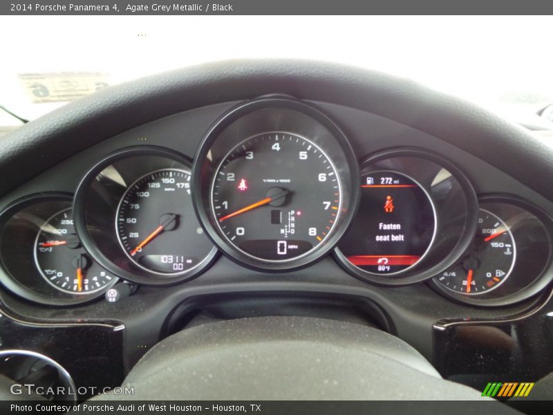 Agate Grey Metallic / Black 2014 Porsche Panamera 4