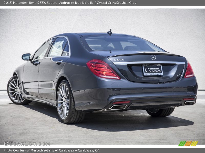 Anthracite Blue Metallic / Crystal Grey/Seashell Grey 2015 Mercedes-Benz S 550 Sedan