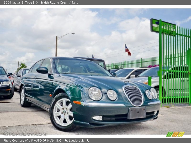 British Racing Green / Sand 2004 Jaguar S-Type 3.0