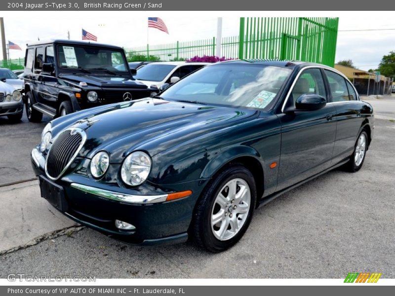 British Racing Green / Sand 2004 Jaguar S-Type 3.0