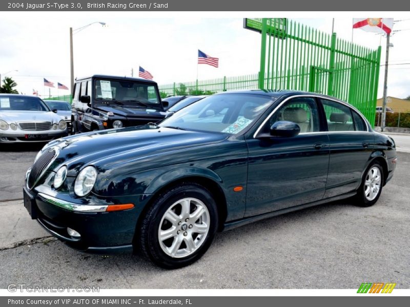 British Racing Green / Sand 2004 Jaguar S-Type 3.0