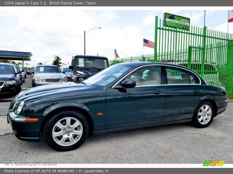 British Racing Green / Sand 2004 Jaguar S-Type 3.0