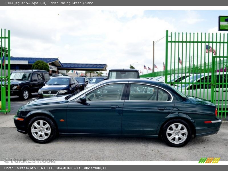 British Racing Green / Sand 2004 Jaguar S-Type 3.0