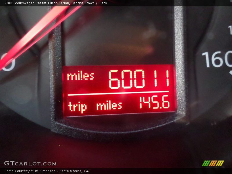 Mocha Brown / Black 2008 Volkswagen Passat Turbo Sedan