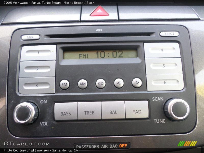 Mocha Brown / Black 2008 Volkswagen Passat Turbo Sedan