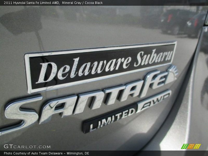 Mineral Gray / Cocoa Black 2011 Hyundai Santa Fe Limited AWD