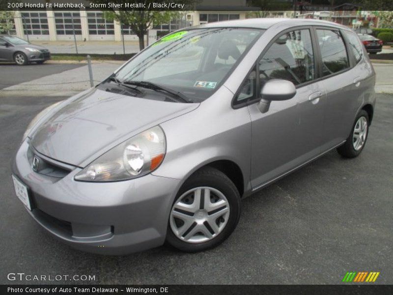 Storm Silver Metallic / Black/Grey 2008 Honda Fit Hatchback