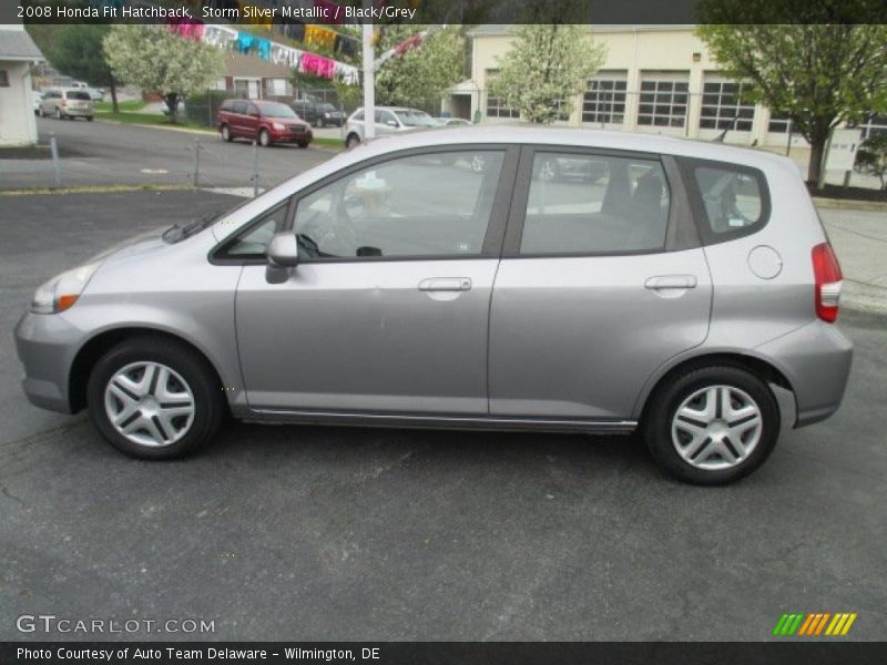 Storm Silver Metallic / Black/Grey 2008 Honda Fit Hatchback