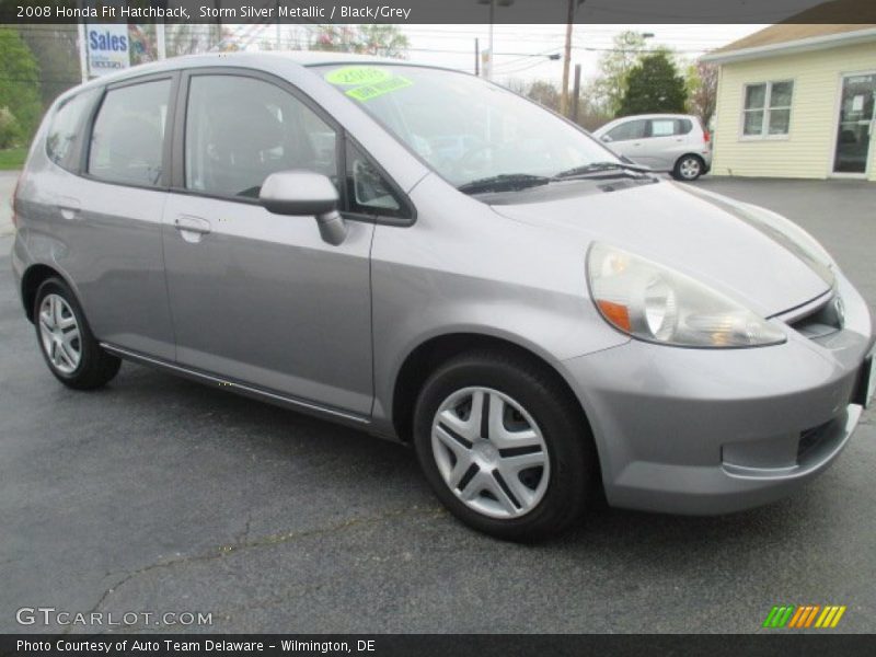Storm Silver Metallic / Black/Grey 2008 Honda Fit Hatchback