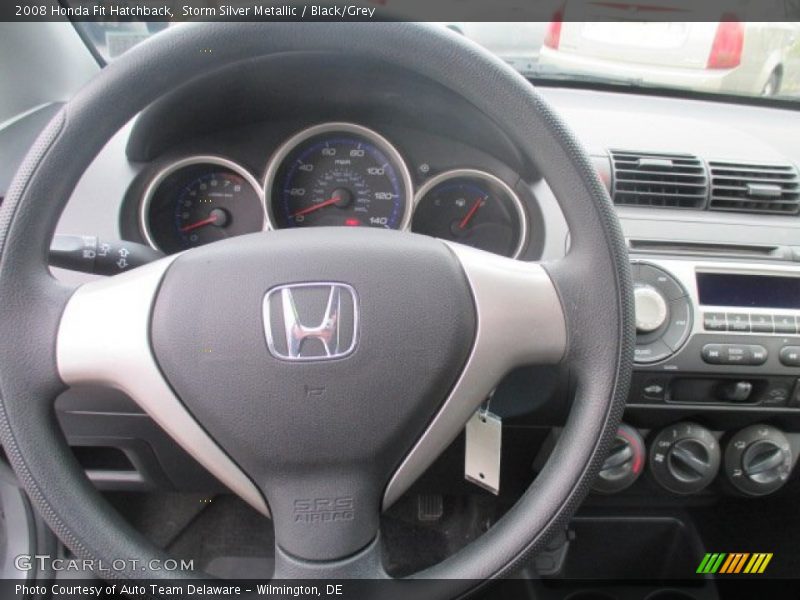 Storm Silver Metallic / Black/Grey 2008 Honda Fit Hatchback