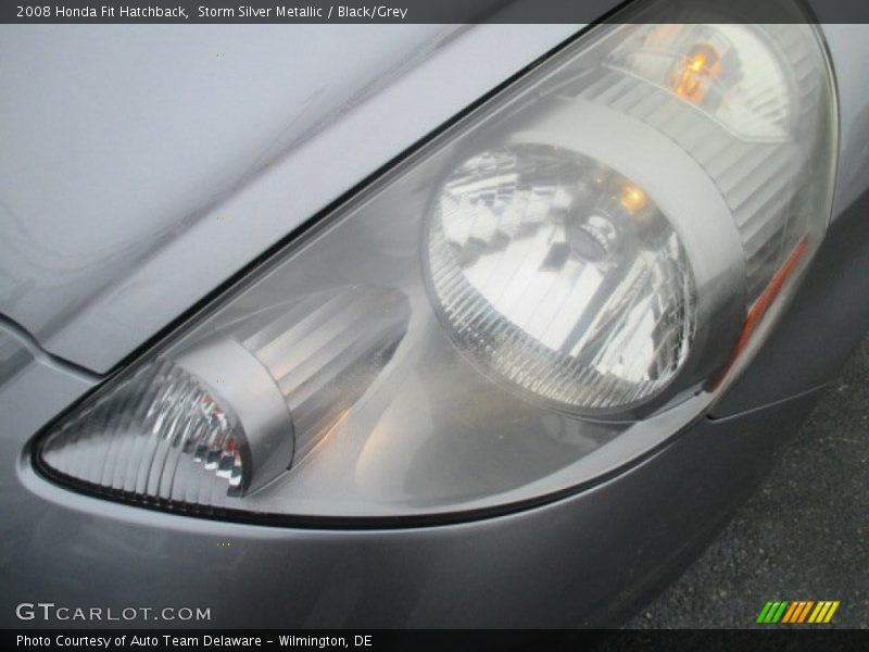 Storm Silver Metallic / Black/Grey 2008 Honda Fit Hatchback