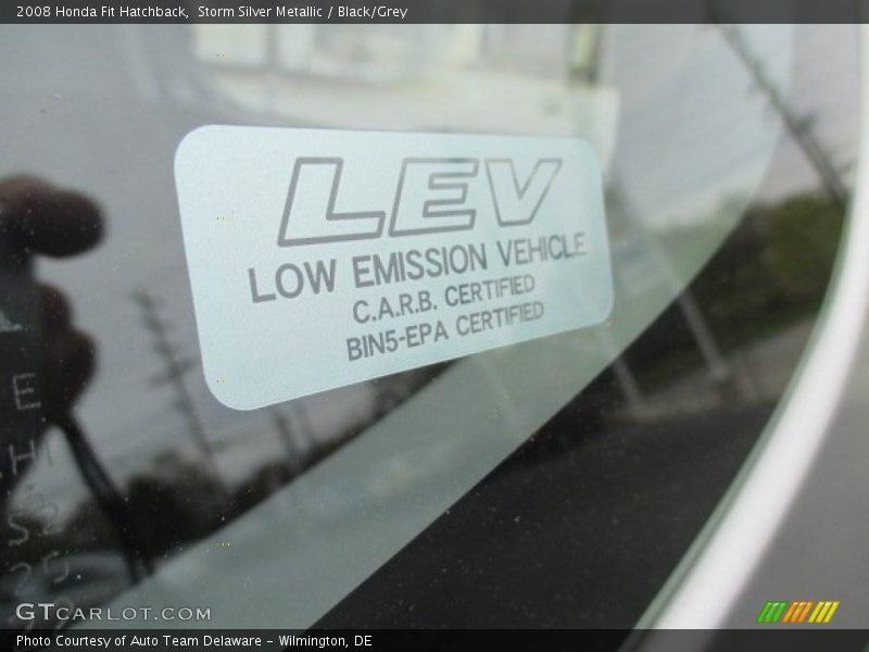 Storm Silver Metallic / Black/Grey 2008 Honda Fit Hatchback