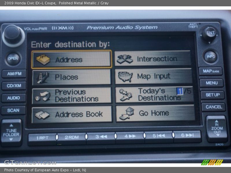 Polished Metal Metallic / Gray 2009 Honda Civic EX-L Coupe