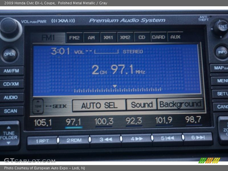 Polished Metal Metallic / Gray 2009 Honda Civic EX-L Coupe