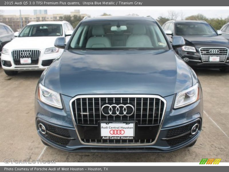 Utopia Blue Metallic / Titanium Gray 2015 Audi Q5 3.0 TFSI Premium Plus quattro
