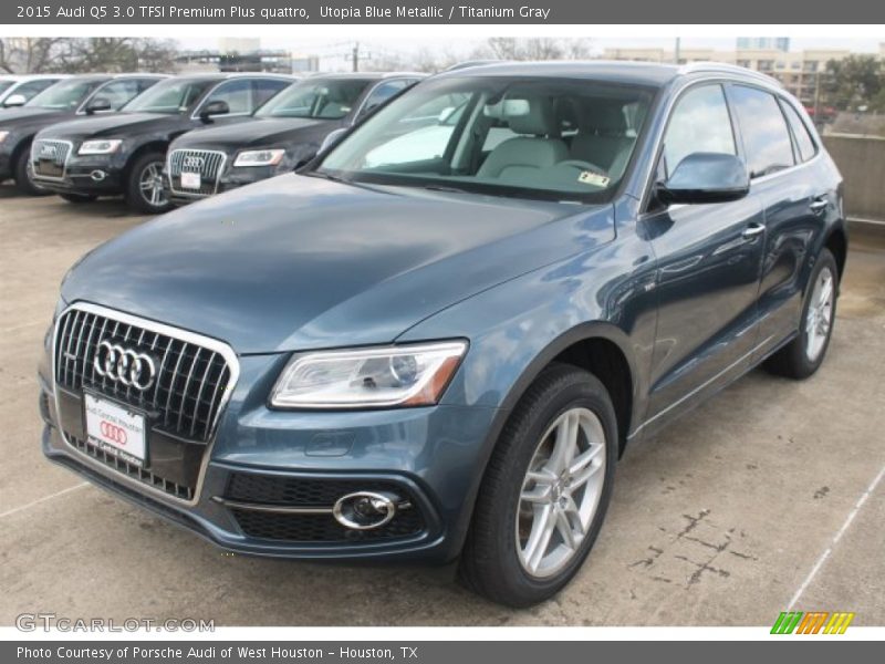 Utopia Blue Metallic / Titanium Gray 2015 Audi Q5 3.0 TFSI Premium Plus quattro