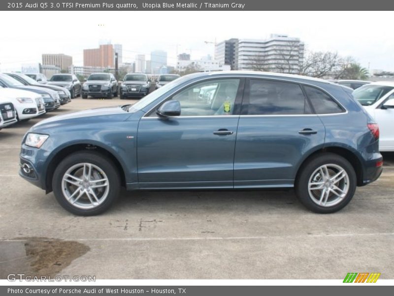 Utopia Blue Metallic / Titanium Gray 2015 Audi Q5 3.0 TFSI Premium Plus quattro