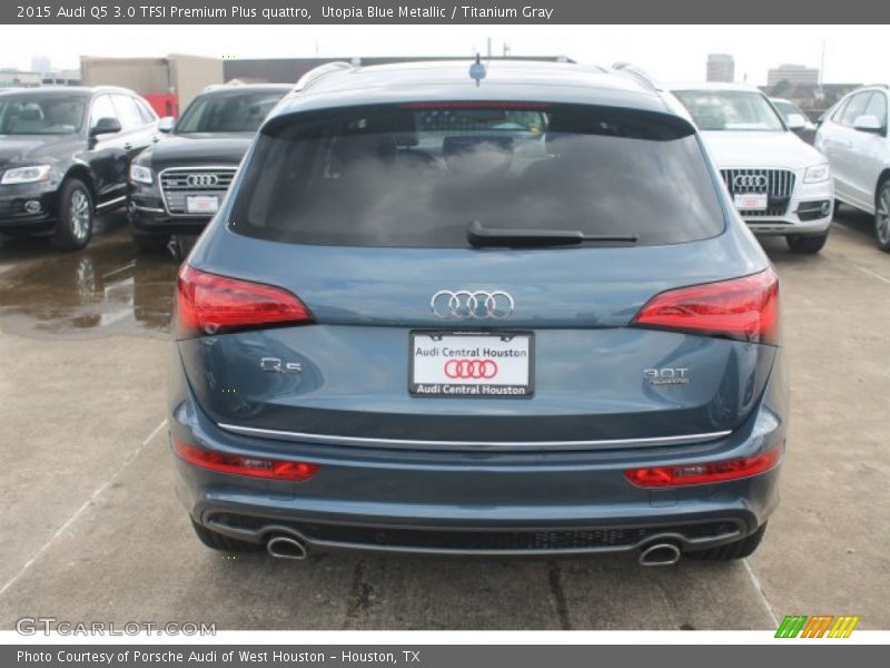 Utopia Blue Metallic / Titanium Gray 2015 Audi Q5 3.0 TFSI Premium Plus quattro