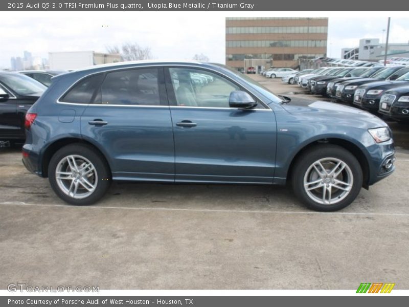 Utopia Blue Metallic / Titanium Gray 2015 Audi Q5 3.0 TFSI Premium Plus quattro