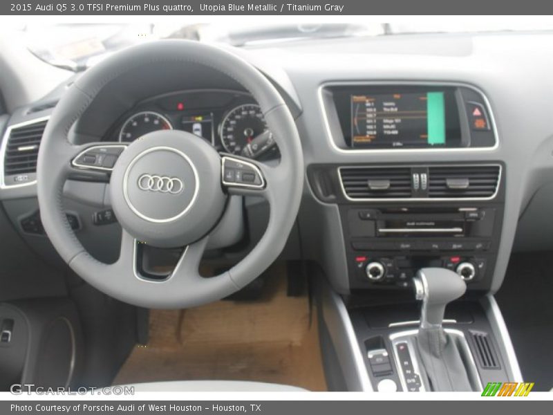 Utopia Blue Metallic / Titanium Gray 2015 Audi Q5 3.0 TFSI Premium Plus quattro