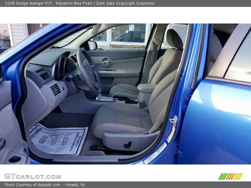 Marathon Blue Pearl / Dark Slate Gray/Light Graystone 2008 Dodge Avenger R/T