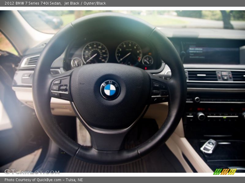 Jet Black / Oyster/Black 2012 BMW 7 Series 740i Sedan