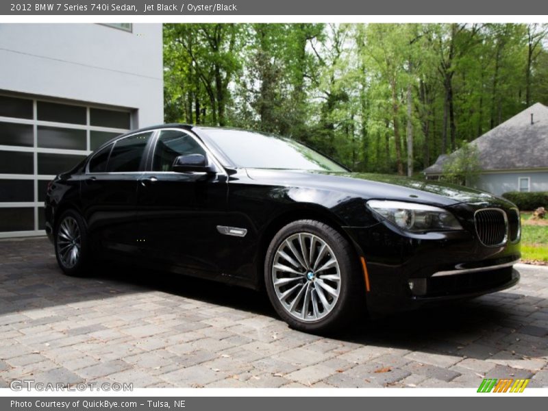 Jet Black / Oyster/Black 2012 BMW 7 Series 740i Sedan