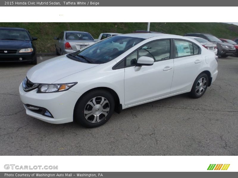 Taffeta White / Beige 2015 Honda Civic Hybrid Sedan