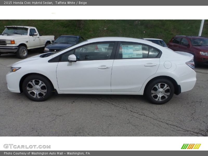 Taffeta White / Beige 2015 Honda Civic Hybrid Sedan