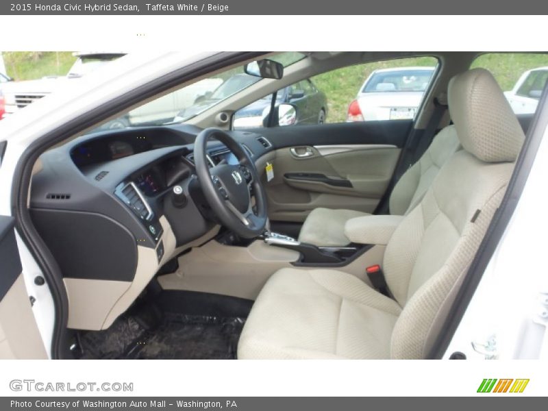  2015 Civic Hybrid Sedan Beige Interior