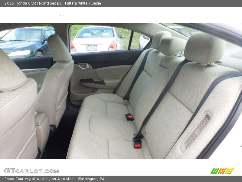 Rear Seat of 2015 Civic Hybrid Sedan