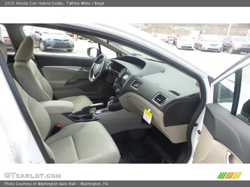 Taffeta White / Beige 2015 Honda Civic Hybrid Sedan
