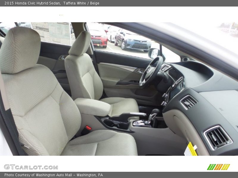 Taffeta White / Beige 2015 Honda Civic Hybrid Sedan