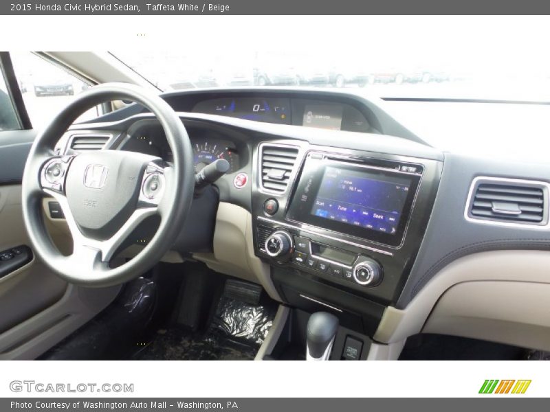 Taffeta White / Beige 2015 Honda Civic Hybrid Sedan
